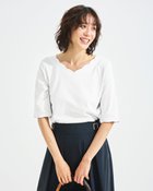 【ドゥクラッセ/DoCLASSE】のスカラップ/5分袖・ドゥクラッセTシャツ ホワイト|ID: prp329100004934587 ipo3291000000037257846