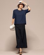 【ドゥクラッセ/DoCLASSE】の抜け感クルーネック/5分袖・ドゥクラッセTシャツ ミッドナイトブルー|ID: prp329100004934592 ipo3291000000037257860