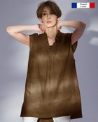 【ドゥクラッセ/DoCLASSE】の21番リネン・スタンドフリルチュニック ブラウン|ID: prp329100004934594 ipo3291000000037034704