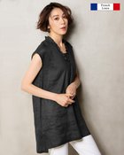 【ドゥクラッセ/DoCLASSE】の21番リネン・スタンドフリルチュニック ブラック|ID: prp329100004934594 ipo3291000000037034705