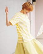 【ドゥクラッセ/DoCLASSE】のアシメボーダー・ボートネックTシャツ イエローストライプ|ID: prp329100004934595 ipo3291000000037257862