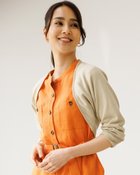 【ドゥクラッセ/DoCLASSE】の和紙ブレンドニット・天竺編みボレロ ライトベージュ|ID: prp329100004934596 ipo3291000000037103095