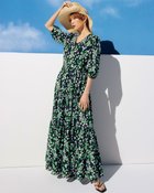 【ドゥクラッセ/DoCLASSE】の織柄プリント・カシュクールドレス ブラックパターン|ID: prp329100004934598 ipo3291000000037257873