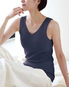 【ドゥクラッセ/DoCLASSE】の丸編みコットンダブルガーゼ・ブラトップ ネイビー|ID: prp329100004934601 ipo3291000000037103100