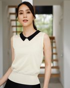 【ドゥクラッセ/DoCLASSE】のハイゲージシアーニット・配色衿トップス 人気、トレンドファッション・服の通販 founy(ファニー) ファッション Fashion レディースファッション Fashion for Women トップス・カットソー Cut & Sew Tops ニット Knit Tops & Sweaters インナー Innerwear キャミソール Camisole, Spaghetti Strap Top サマー Summer, Summer Style ジャケット Jacket, Outerwear セーター Sweater, Knitwear ノースリーブ Sleeveless, No-Sleeve thumbnail アイボリー|ID: prp329100004934603 ipo3291000000037034737