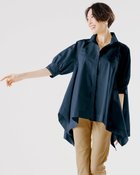 【ドゥクラッセ/DoCLASSE】の高密度コットン・構築フォルムシャツ ネイビー|ID: prp329100004934605 ipo3291000000037103119