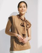 【ドゥクラッセ/DoCLASSE】のボウタイデザイン・異素材トップス キャメル|ID: prp329100004934614 ipo3291000000037257910