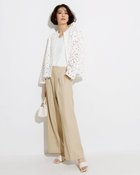 【ドゥクラッセ/DoCLASSE】のリネン混・タックワイドパンツ ベージュ|ID: prp329100004934615 ipo3291000000037098576