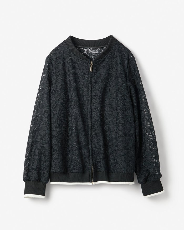 【ドゥクラッセ/DoCLASSE】のチュールレース・ジップアップブルゾン インテリア・キッズ・メンズ・レディースファッション・服の通販 founy(ファニー) https://founy.com/ ファッション Fashion レディースファッション Fashion for Women アウター Coat / Outerwear Collection レディースジャケット・軽アウター Jackets ブルゾンジャケット・スポーティアウター Blouson Jackets ジャケット Jacket, Outerwear |ID: prp329100004934618 ipo3291000000037034802