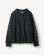 【ドゥクラッセ/DoCLASSE】のチュールレース・ジップアップブルゾン ブラック|ID: prp329100004934618 ipo3291000000037034803