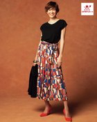 【ドゥクラッセ/DoCLASSE】の異素材コンボ・ワンピース/フレンチ袖 ブラウンマルチ|ID: prp329100004934626 ipo3291000000037103144