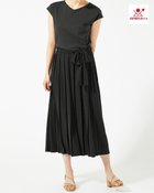 【ドゥクラッセ/DoCLASSE】の異素材コンボ・ワンピース/フレンチ袖 ブラック|ID: prp329100004934626 ipo3291000000037103145