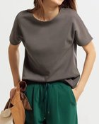 【ドゥクラッセ/DoCLASSE】の立体クルーネック/半袖・ドゥクラッセTシャツ チャコール|ID: prp329100004934627 ipo3291000000037034837