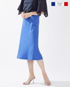 【ドゥクラッセ/DoCLASSE】のフレンチリネン・バイアスナロースカート ブルー|ID: prp329100004934632 ipo3291000000037103158