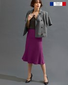 【ドゥクラッセ/DoCLASSE】のフレンチリネン・バイアスナロースカート バイオレット|ID: prp329100004934632 ipo3291000000037103159