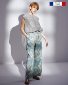 【ドゥクラッセ/DoCLASSE】の14番リネン・コンフォートセミワイドパンツ ブルー・パターン|ID: prp329100004934642 ipo3291000000037098586