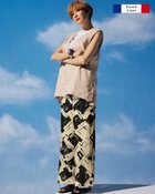 【ドゥクラッセ/DoCLASSE】の14番リネン・コンフォートセミワイドパンツ 幾何柄|ID: prp329100004934642 ipo3291000000037098587