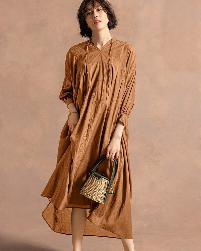 【ドゥクラッセ/DoCLASSE】のインディアンコットン・カフタンワンピース インテリア・キッズ・メンズ・レディースファッション・服の通販 founy(ファニー) https://founy.com/ ファッション Fashion レディースファッション Fashion for Women ワンピース Dresses インド Indian Textile ギャザー Gathered, Ruffled |ID: prp329100004934644 ipo3291000000037094310