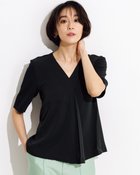 【ドゥクラッセ/DoCLASSE】のエステルダブルクロス・ニットコンビブラウス ブラック|ID: prp329100004934645 ipo3291000000037140572