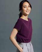 【ドゥクラッセ/DoCLASSE】のハイカウントコットン・ボートネック/半袖 ダークパープル|ID: prp329100004934648 ipo3291000000037034923