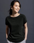 【ドゥクラッセ/DoCLASSE】のハイカウントコットン・ボートネック/半袖 ブラック|ID: prp329100004934648 ipo3291000000037034925