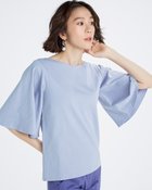 【ドゥクラッセ/DoCLASSE】の浅Vネック/ベルスリーブ・ドゥクラッセTシャツ ペールブルー|ID: prp329100004934649 ipo3291000000037093437