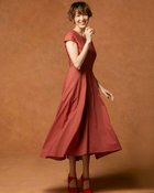 【ドゥクラッセ/DoCLASSE】のコットンローン・フィット&フレアドレス/ミドル アプリコット|ID: prp329100004934651 ipo3291000000037094317