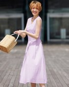 【ドゥクラッセ/DoCLASSE】のカットワークレース・ワイドプリーツドレス ライラック|ID: prp329100004934663 ipo3291000000037258003