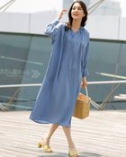 【ドゥクラッセ/DoCLASSE】のヴィンテージサテン・カフタンワンピース ブルー|ID: prp329100004934668 ipo3291000000037140663