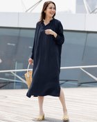 【ドゥクラッセ/DoCLASSE】のヴィンテージサテン・カフタンワンピース ミッドナイトブルー|ID: prp329100004934668 ipo3291000000037140665