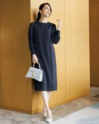 【ドゥクラッセ/DoCLASSE】のキュプラツイル・クラシカルサックドレス ミッドナイトブルー|ID: prp329100004934672 ipo3291000000037103176