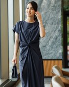 【ドゥクラッセ/DoCLASSE】のタイプライター・フロントツイストワンピース ミッドナイトブルー|ID: prp329100004934673 ipo3291000000037258012