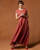 【ドゥクラッセ/DoCLASSE】のコットンローン・フィット&フレアドレス/ロング アプリコット|ID: prp329100004934678 ipo3291000000037258030