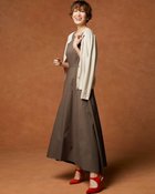 【ドゥクラッセ/DoCLASSE】のコットンローン・フィット&フレアドレス/ロング オリーブブラウン|ID: prp329100004934678 ipo3291000000037258033