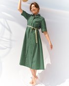 【ドゥクラッセ/DoCLASSE】のカットワークレース・サイド切替ワンピース オリーブ|ID: prp329100004934682 ipo3291000000037140718