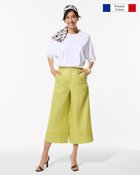 【ドゥクラッセ/DoCLASSE】のフレンチリネン・ワイドクロップドパンツ アップルイエロー|ID: prp329100004934683 ipo3291000000037140732