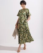 【ドゥクラッセ/DoCLASSE】の高密度コットン・テントラインワンピ/ロング 人気、トレンドファッション・服の通販 founy(ファニー) ファッション Fashion レディースファッション Fashion for Women ワンピース Dresses タイプライター Typewriter Fabric, Crisp Cotton フォルム Silhouette, Form ポケット Pocket, Pocket Detail ロング Long, Long-Length 半袖 Short Sleeve, Half Sleeve 定番 Standard, Basic Item thumbnail グリーン・パターン|ID: prp329100004934686 ipo3291000000037035065