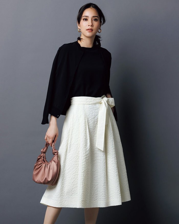 【ドゥクラッセ/DoCLASSE】のふくれジャカード・フレアスカート インテリア・キッズ・メンズ・レディースファッション・服の通販 founy(ファニー) https://founy.com/ ファッション Fashion レディースファッション Fashion for Women スカート Skirts Aライン・フレアスカート A-Line & Flared Skirts ジャカード／ジャガード Jacquard, Woven Pattern フレア Flare, Flared プリント Print, Printed Pattern エレガント 上品 Elegant 無地 Plain, Solid Color |ID: prp329100004934690 ipo3291000000037093445