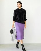 【ドゥクラッセ/DoCLASSE】のクロスニット・柄編みナロースカート ラベンダー|ID: prp329100004934691 ipo3291000000037140757