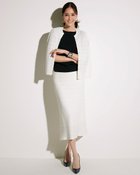 【ドゥクラッセ/DoCLASSE】のクロスニット・柄編みナロースカート オフホワイト|ID: prp329100004934691 ipo3291000000037140759