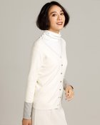 【ドゥクラッセ/DoCLASSE】のシルクフィール・配色カフスカーディガン 人気、トレンドファッション・服の通販 founy(ファニー) ファッション Fashion レディースファッション Fashion for Women トップス・カットソー Cut & Sew Tops カーディガン・羽織り Layered Style Cardigans カフス Cuff Design カーディガン Cardigan, Knitwear メタル Metal, Metal Parts thumbnail オフホワイト|ID: prp329100004934692 ipo3291000000037035083