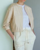 【ドゥクラッセ/DoCLASSE】の高密度タフタ・ショートブルゾン ライトベージュ|ID: prp329100004934706 ipo3291000000037035129