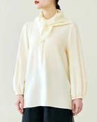 【ドゥクラッセ/DoCLASSE】のドレープWクロス・ キーネックブラウス オフホワイト|ID: prp329100004934712 ipo3291000000037035150