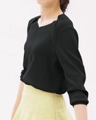 【ドゥクラッセ/DoCLASSE】の総針リブ・ボレロレイヤード風プルオーバー ブラック|ID: prp329100004934714 ipo3291000000037103216