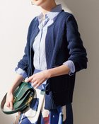 【ドゥクラッセ/DoCLASSE】のイタリア糸・コットンジップアップブルゾン ネイビー|ID: prp329100004934720 ipo3291000000037140776