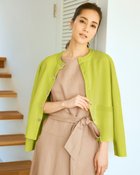 【ドゥクラッセ/DoCLASSE】のコットンミラノ・Cカラージャケット アップルイエロー|ID: prp329100004934724 ipo3291000000037093449