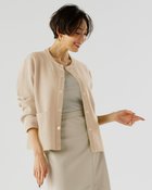 【ドゥクラッセ/DoCLASSE】のコットンミラノ・Cカラージャケット ベージュ|ID: prp329100004934724 ipo3291000000037093450