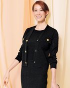 【ドゥクラッセ/DoCLASSE】のアイレットニット・カーディガン ブラック|ID: prp329100004934725 ipo3291000000037140792