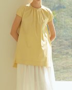 【ドゥクラッセ/DoCLASSE】のシルク混タイプライター・ギャザーチュニック ペールイエロー|ID: prp329100004934733 ipo3291000000037246896