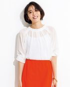 【ドゥクラッセ/DoCLASSE】のドビーシフォン・タックブラウス ホワイト|ID: prp329100004934738 ipo3291000000037258108